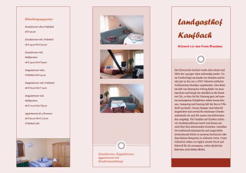 Landgasthof Kaufbach - Download Karten und Flyer